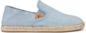 img 4 attached to 👡 OLUKAI Kaula Pa'a Kapa Women's Espadrilles: Comfortable Linen Slip-On Shoes with Lightweight Drop-in Heel Design, Braided Water-Resistant Jute & Wet Grip Soles