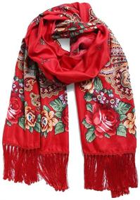 img 4 attached to Traditional Ukrainian Tassel Scarf Scarves Women's Accessories for Scarves & Wraps