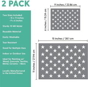 img 3 attached to American Flag Star Stencil Template