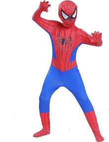 img 2 attached to 🦸 Ultimate Superhero Costume Bodysuit: Halloween Jumpsuit for Dress Up & Pretend Play - Perfect for Costume Enthusiasts