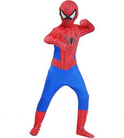 img 1 attached to 🦸 Ultimate Superhero Costume Bodysuit: Halloween Jumpsuit for Dress Up & Pretend Play - Perfect for Costume Enthusiasts