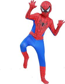 img 4 attached to 🦸 Ultimate Superhero Costume Bodysuit: Halloween Jumpsuit for Dress Up & Pretend Play - Perfect for Costume Enthusiasts