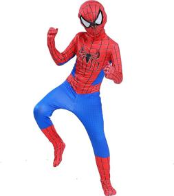 img 3 attached to 🦸 Ultimate Superhero Costume Bodysuit: Halloween Jumpsuit for Dress Up & Pretend Play - Perfect for Costume Enthusiasts