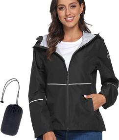 img 4 attached to Waterproof Raincoat Lightweight Windbreaker Outdoor Women's Clothing and Coats, Jackets & Vests