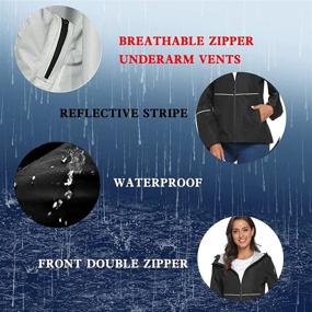 img 3 attached to Waterproof Raincoat Lightweight Windbreaker Outdoor Women's Clothing and Coats, Jackets & Vests