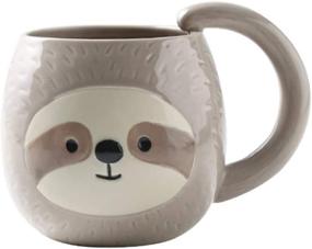 img 4 attached to Novelty Sloth Coffee Mug Cute Travel Tea Mug Animal Cup Cartoon 3D Ceramic Drinkware For Sloth Lovers Birthday Thanksgiving Day Christmas Gifts 14Oz 400Ml