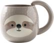 novelty sloth coffee mug cute travel tea mug animal cup cartoon 3d ceramic drinkware for sloth lovers birthday thanksgiving day christmas gifts 14oz 400ml logo