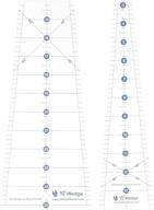 улучшите свою точность в квилтинге с рулеткой phillips fiber art 2tdw two piece ten degree wedge ruler, среднего размера. логотип