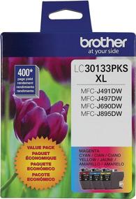 img 3 attached to 🖨️ LC30133PKS Genuine Brother Printer 3-Pack High Yield Color Ink Cartridges, Page Yield Up to 400 Pages/Cartridge, Includes Cyan, Magenta, and Yellow, LC3013