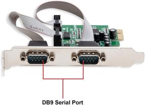 img 3 attached to 🔌 Syba SY-PEX15034: Высокопроизводительная 2-портовая RS-232 DB9 Serial PCIe 1.0 x1 с чипсетом Moschip - эффективное решение для подключения