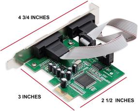 img 2 attached to 🔌 Syba SY-PEX15034: Высокопроизводительная 2-портовая RS-232 DB9 Serial PCIe 1.0 x1 с чипсетом Moschip - эффективное решение для подключения