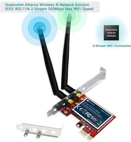 img 3 attached to 🔌 FebSmart PCIe Wireless Network Adapter - 300Mbps Wireless N 2.4GHz, compatible with Windows 10 8.1 8 7 XP Server (32/64bit) and Linux PCs, PCIe WiFi Card and Adapter (FS-N300)