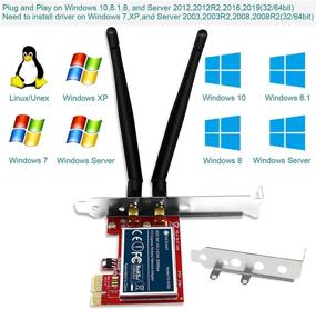 img 1 attached to 🔌 FebSmart PCIe Wireless Network Adapter - 300Mbps Wireless N 2.4GHz, compatible with Windows 10 8.1 8 7 XP Server (32/64bit) and Linux PCs, PCIe WiFi Card and Adapter (FS-N300)