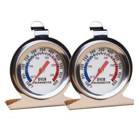 img 4 attached to 🌡️ Accurate and Versatile VOKARO 2-Pack Stainless Steel Oven Thermometers (50-300°C/100-600°F) for Grilling and Baking Perfection