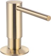 🧴 samodra sink soap dispenser: stylish metal pump head, 17 oz pet bottle in brushed gold for kitchen and bathroom logo