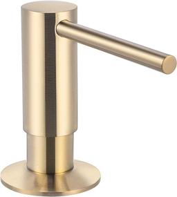 img 4 attached to 🧴 Samodra Sink Soap Dispenser: Stylish Metal Pump Head, 17 OZ PET Bottle in Brushed Gold for Kitchen and Bathroom