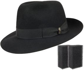 img 1 attached to ATZI HATS Felt Hat Cleaning Sponge - Hat Cleaning Kit for Black Fedora, Cowboy, and Cowgirl Hats - Effortlessly Removes Lint and Dirt - Western Hat Brush for Optimal Cleaning
