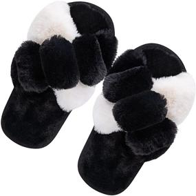 img 1 attached to 👣 Fluffy Girls/Boys Slippers | Indoor and Outdoor Shoes for Slippers