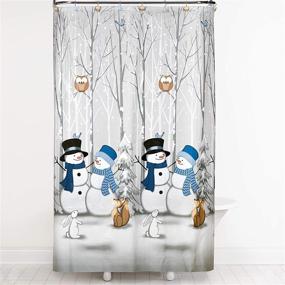 img 4 attached to 🚿 Blue Winter Friends Shower Curtain by SKL HOME from Saturday Knight Ltd.