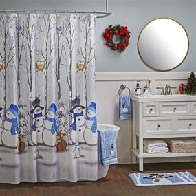 img 3 attached to 🚿 Blue Winter Friends Shower Curtain by SKL HOME from Saturday Knight Ltd.