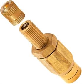 img 1 attached to 💨 Vixen Air Inflation Schrader Valve with Push to Connect (PTC) - 2-Pack for 1/4" OD Air Line - VXA1014-2: Efficient Air Line Connection Solution