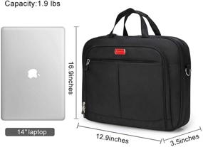 img 3 attached to 🔒 Omnpak Combination Lock Laptop Briefcase - Anti-Theft Business Office Bag with Laptop Sleeve Case, Ideal for Men and Women - Locking Notary Bag, HIPAA Bag, Gaming Computer Bag, Bible Bag, Tactical Laptop Bag