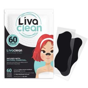 img 4 attached to 🌚 (60 Strips) Livaclean Activated Charcoal Blackhead Strips for Face, Nose, and Pore Cleansing - Blackhead Removal