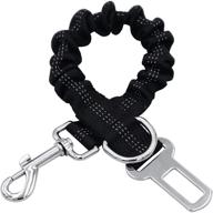 stay alert: secure pets in car with durable black dog seat belt harness logo