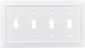 img 4 attached to 🏛️ Enhance Your Décor with the Franklin Brass W35251-PW-C Classic Architecture Quad Switch Wall Plate in White