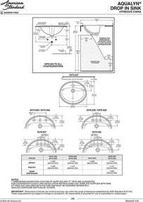 img 1 attached to 💧 American Standard Aqualyn Oval Drop-In Bathroom Sink: Single Faucet Hole, White 1.25 Inch