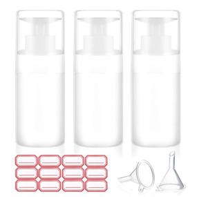 img 4 attached to One-Touch Pump Dispenser, 3 Packs 100ml - Acetone Pump Dispenser, Alcohol Dispenser Bottle - Ideal for Nail Polish Remover, Makeup Remover, Toner, and More - Jiulory