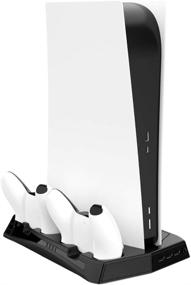 img 4 attached to 🎮 CONNYAM Charging Stand with Cooling Fan for PS5: Ultra HD Console, Digital Edition + DualSense Controller + 14 Game Storage, Sony PlayStation 5