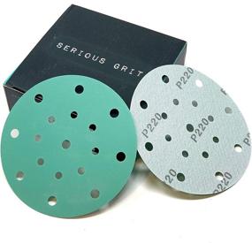 img 4 attached to 🛠️ Serious Grit Premium 6-Inch 17-Hole Sanding Discs - 220 Grit, 50 Pack (Formerly Armadillo Abrasives)