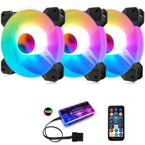 img 4 attached to 🌈 PECHAM 3 Pack RGB Case Fans - 120mm Silent Computer Cooling Fans with Remote Control, Addressable RGB Color Changing LEDs, Music Sync, and 5V ARGB Motherboard Sync (RGB2)