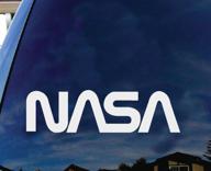 nasa logo decal sticker - red, perfect for 🚀 cars, trucks, laptops, and windows (4 inches, pack of 2) logo