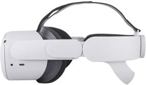 img 4 attached to Улучшите свой игровой опыт в VR с устройством CNBEYOUNG Oculus Quest 2 Head Strap: регулируемое, поддерживающее и комфортное (Lite Plus)