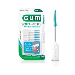 img 4 attached to 🦷 GUM Soft-Picks Wider Spaces Dental Picks 50 Count (Pack of 6) - Effective Oral Care Solution