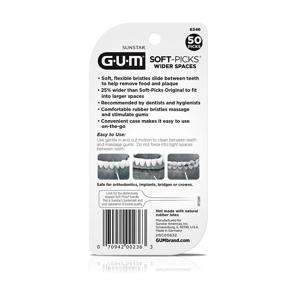 img 2 attached to 🦷 GUM Soft-Picks Wider Spaces Dental Picks 50 Count (Pack of 6) - Effective Oral Care Solution