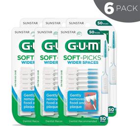 img 1 attached to 🦷 GUM Soft-Picks Wider Spaces Dental Picks 50 Count (Pack of 6) - Effective Oral Care Solution