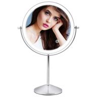 lighted makeup mirror rechargeable magnification logo