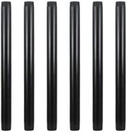 🛠️ geilspace 6 pack of 3/4 inch × 12 inch pre-cut black metal pipe - industrial steel for standard three quarters inch black threaded pipes and fittings - vintage diy industrial shelving (black, 3/4 × 12 inches) logo