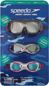 img 3 attached to Speedo Junior Swim Goggles 3-Pack: Multi-Color & 🏊 Shape Variety Pack - Ultimate Underwater Eye Protection for Kids!