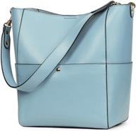 👜 s-zone women vintage leather bucket tote: the quintessential hobo handbag purse logo