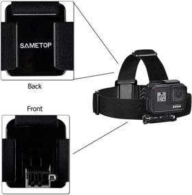 img 2 attached to Sametop Chest Mount Harness and Head Strap Kit for GoPro Hero 10, 9, 8, 7, 6, 5, 📷 4, Session, 3+, 3, 2, 1, Hero (2018), Fusion, DJI Osmo Action Cameras: Ultimate Hands-Free Action Camera Mounting Solution