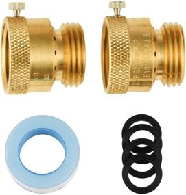 img 4 attached to 🚰 SUNGATOR 2-Pack Garden Spigot Vacuum Breaker Set, 3/4 Inch Anti-Siphon Hose Bib Valve for RV and Outdoor Use, Solid Brass Anti-Backflow Valve with Tape