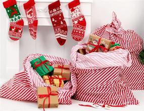 img 2 attached to 🎁 3PCs Jumbo Christmas Holiday Bags: Heavy-Duty, 36” x 44” with Tags for Large Presents or Decorations