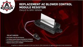 img 3 attached to 🔧 AC Blower Control Module - Replaces 1580567, 93803636, 89018778 - Chevy, Cadillac, GMC - Silverado, Trailblazer, Envoy, Sierra - Heater Blower Resistor