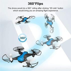 img 2 attached to 🚁 20-Minute Flying Time Mini Drone for Kids with Altitude Hold, Headless Mode, One-Key Flight, 360° Flips – RC Quadcopter with Full Propeller Protection, Ideal Beginner's Gift Toy