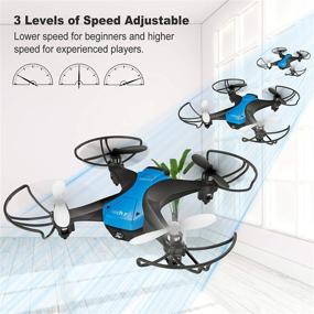 img 1 attached to 🚁 20-Minute Flying Time Mini Drone for Kids with Altitude Hold, Headless Mode, One-Key Flight, 360° Flips – RC Quadcopter with Full Propeller Protection, Ideal Beginner's Gift Toy
