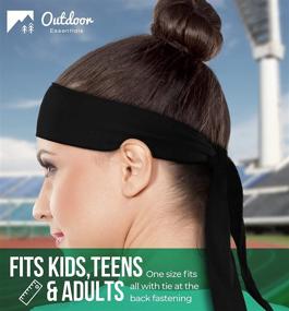 img 2 attached to 🔥 Sweat-Wicking Tie Headbands - Ninja & Karate Head Ties for Kids, Men, Women & Pirates - Ideal for Sports, Workouts & Hair Management